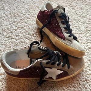 SOLD Golden Goose Bordeaux Glitter Size 38